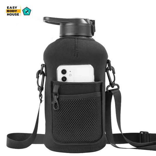 Water Bottle with Storage Sleeve - Product information: Color: lotus root color, color, black Style: Outdoor Capacity: 2.1L-3L Packing list: Water bottle protection cover * 1 Product Image: Easy Body House   easybodyhouse.com