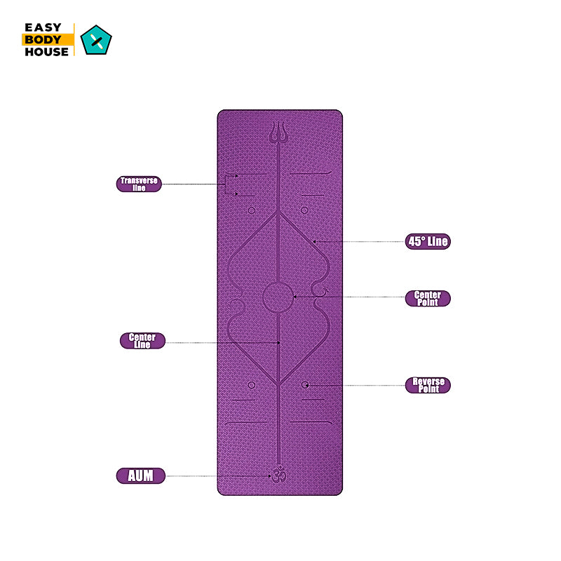 Non Slip Yoga Mat (Position Line)